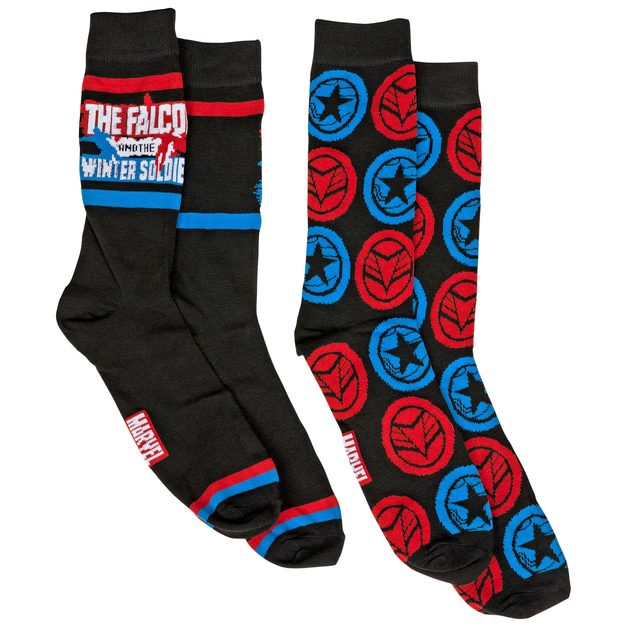 Marvel Studios The Falcon and The Winter Soldier 2-Pair Pack of Casual Crew Socks